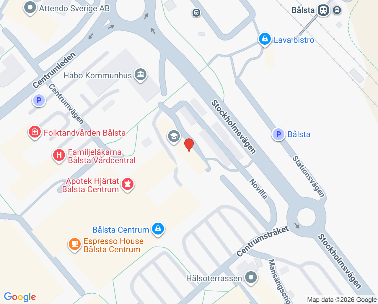 Karta till Fotterrassen AB, Bålsta