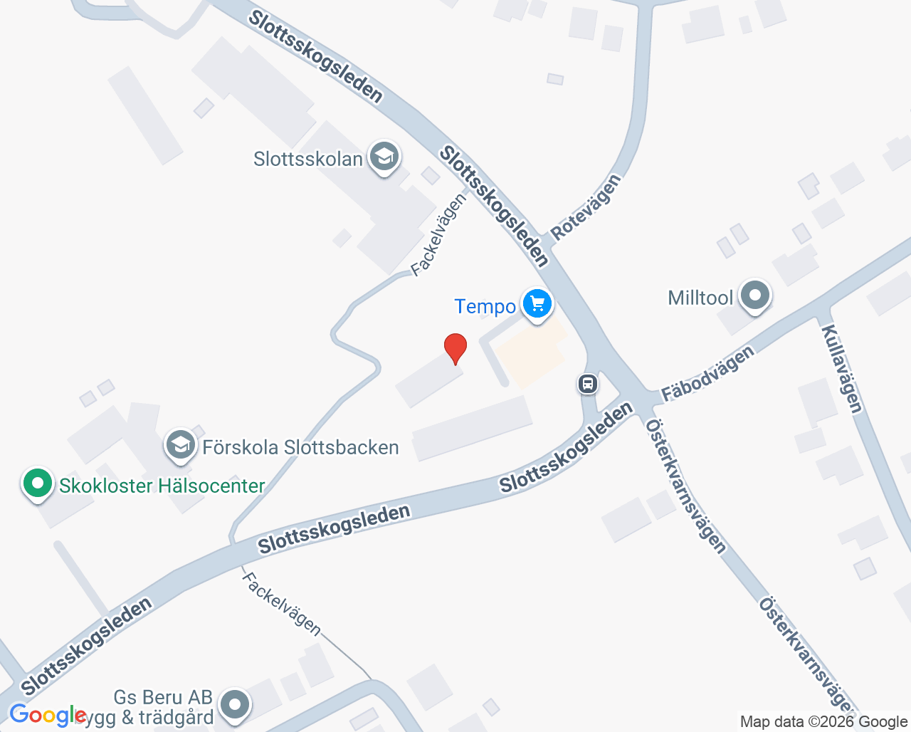 Karta till Barnmorska Familjeläkarna Skokloster