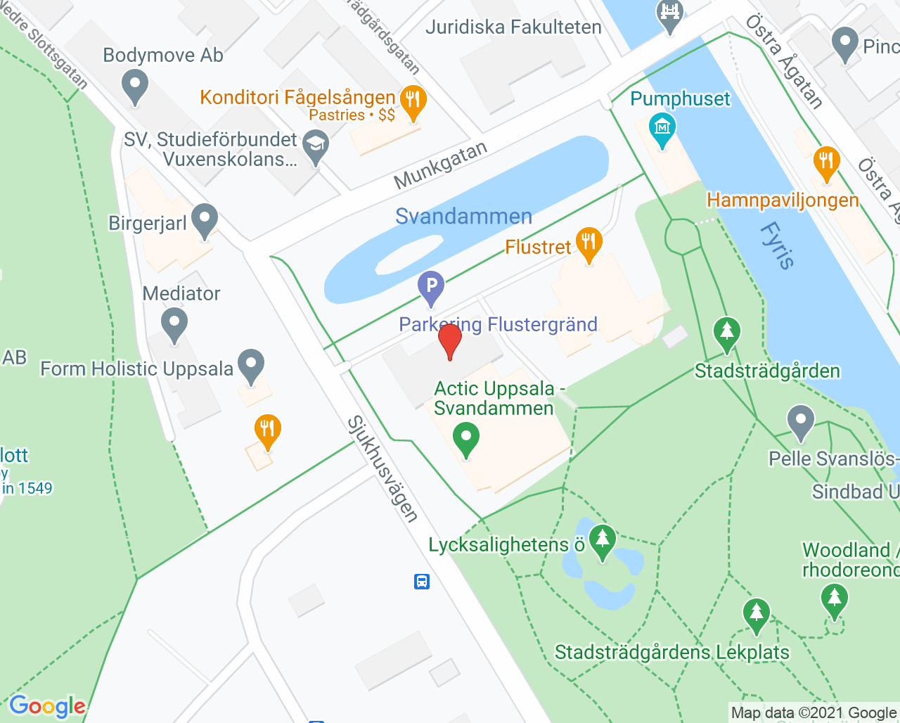 Karta till Katja Kvarnström, Uppsala