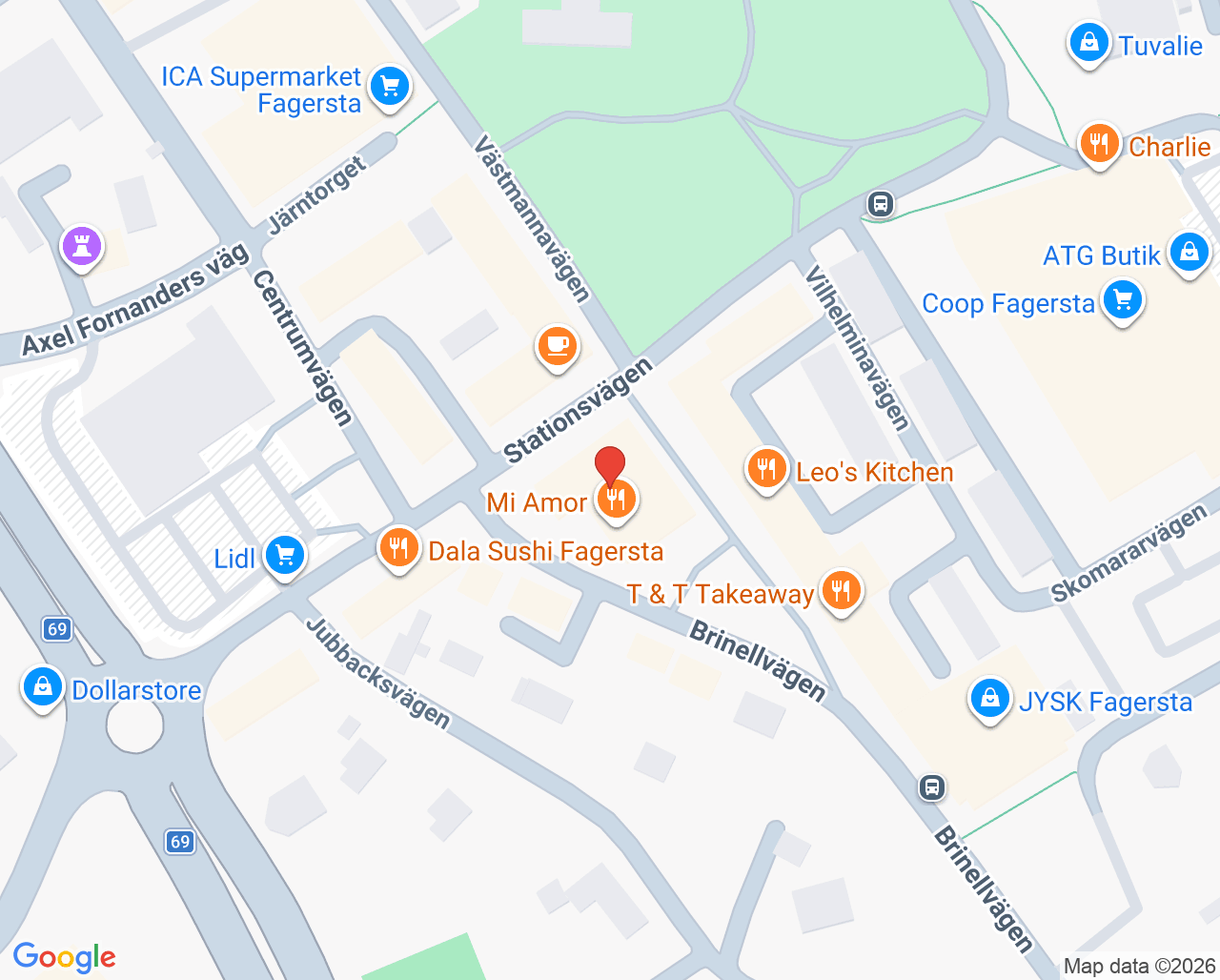 Karta till Synsam Fagersta