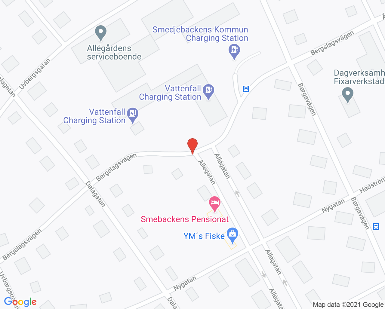 Karta till Primärvårdsrehabilitering Smedjebacken