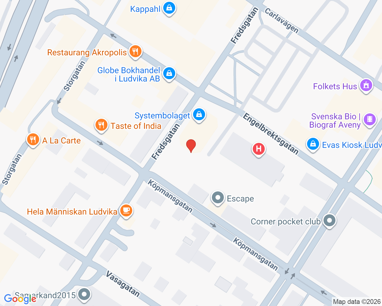 Karta till Tandbolaget Helene Tano, Ludvika
