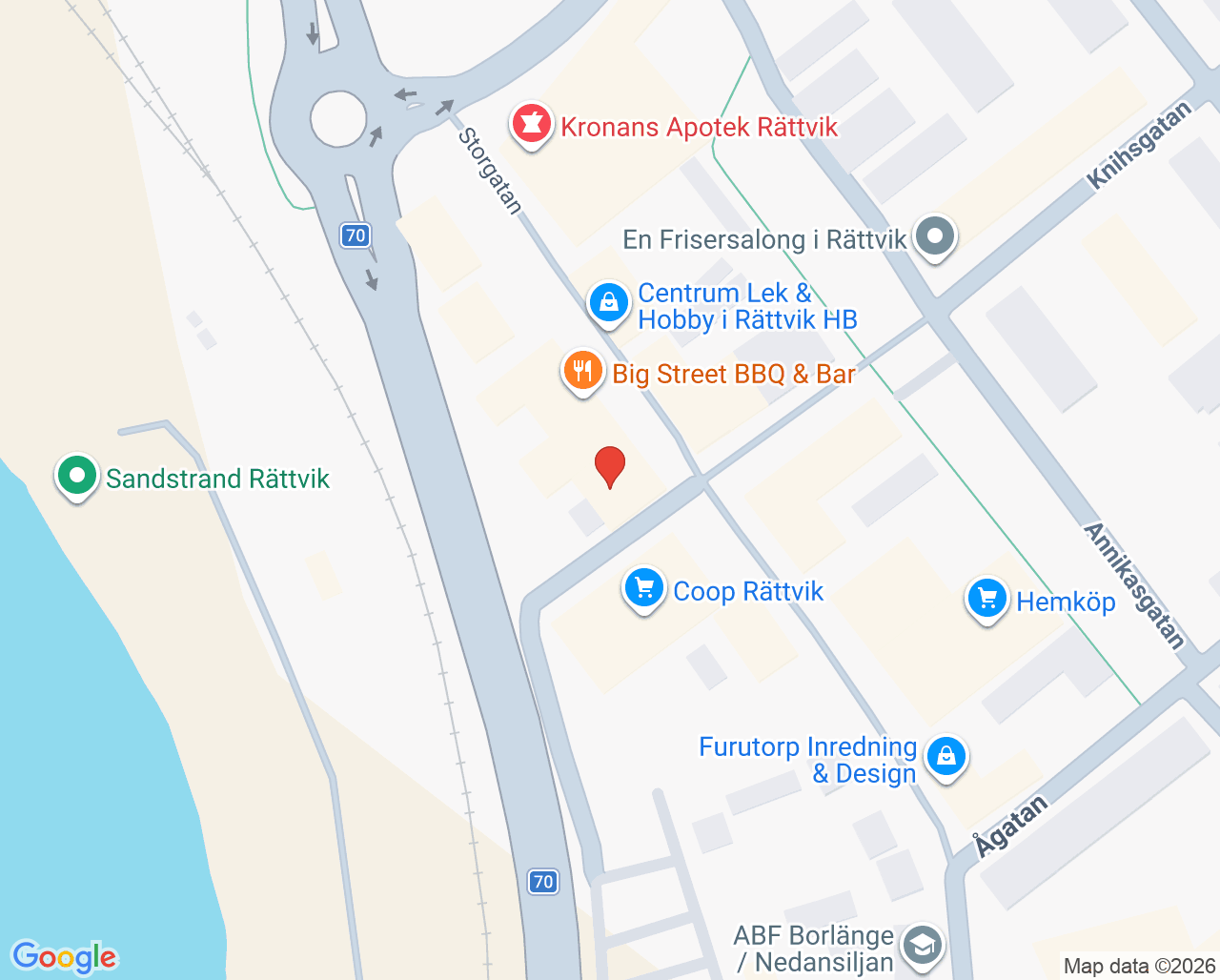 Karta till Synsam Rättvik