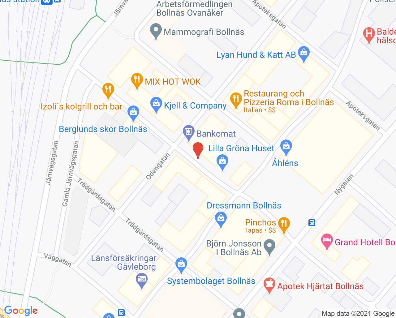 Karta till Folktandvården Bollnäs