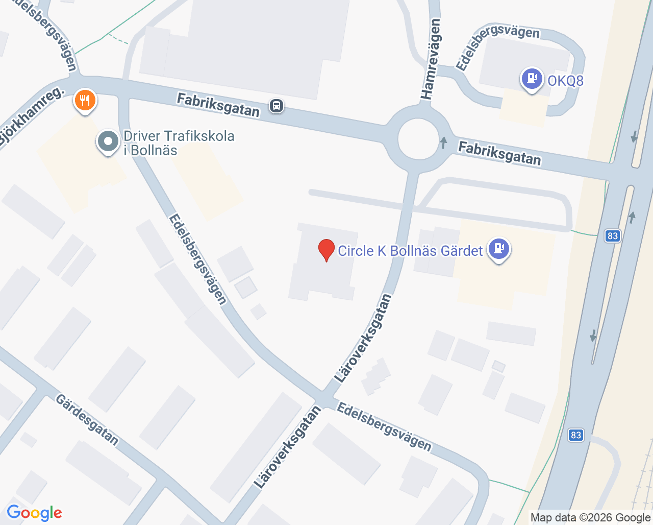 Karta till Barnavårdscentral Bollnäs hälsocentral