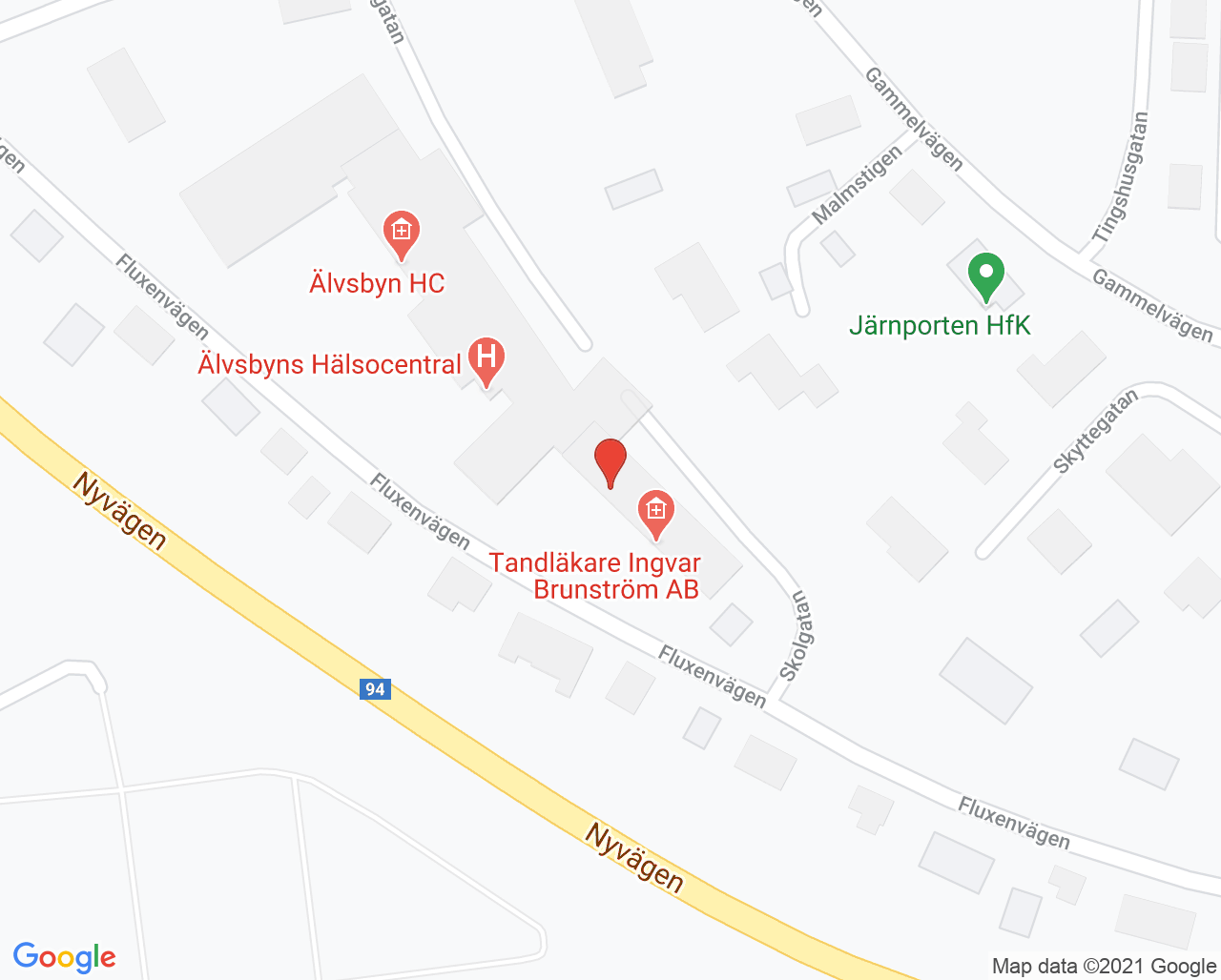 Karta till Cellprovtagning Barnmorskemottagningen Älvsbyns hc
