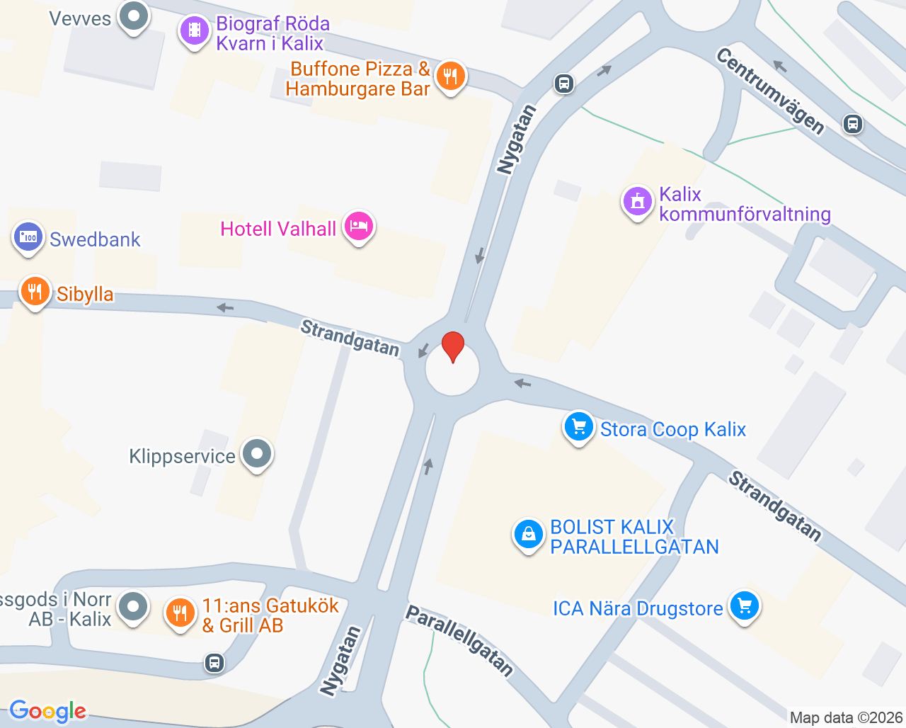 Karta till Barn- och ungdomspsykiatriska mottagningen Kalix sjukhus