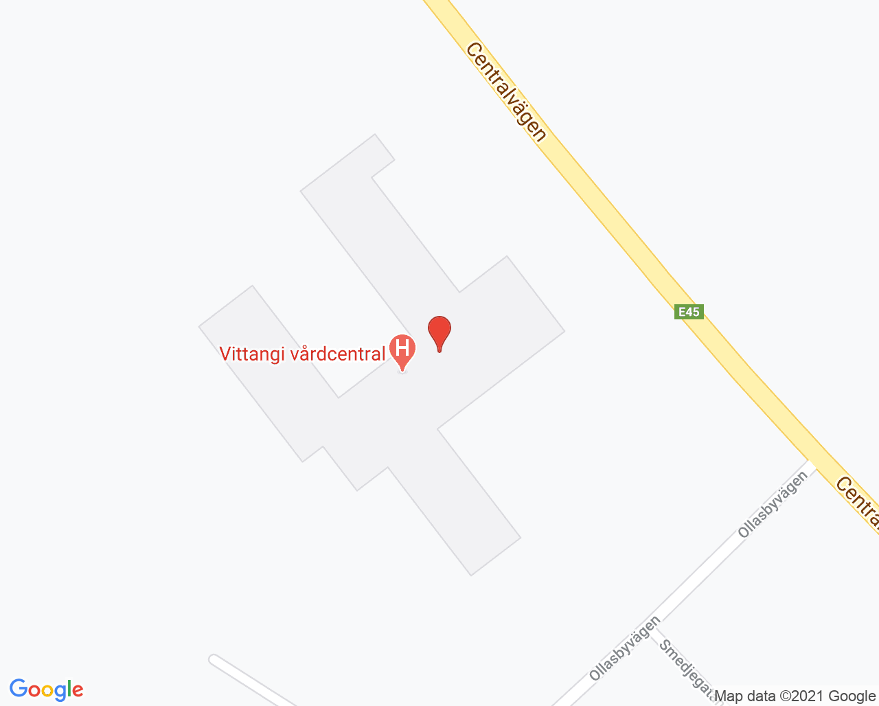 Karta till Cellprovtagning Barnmorskemottagningen Norrskenets hc Vittangi