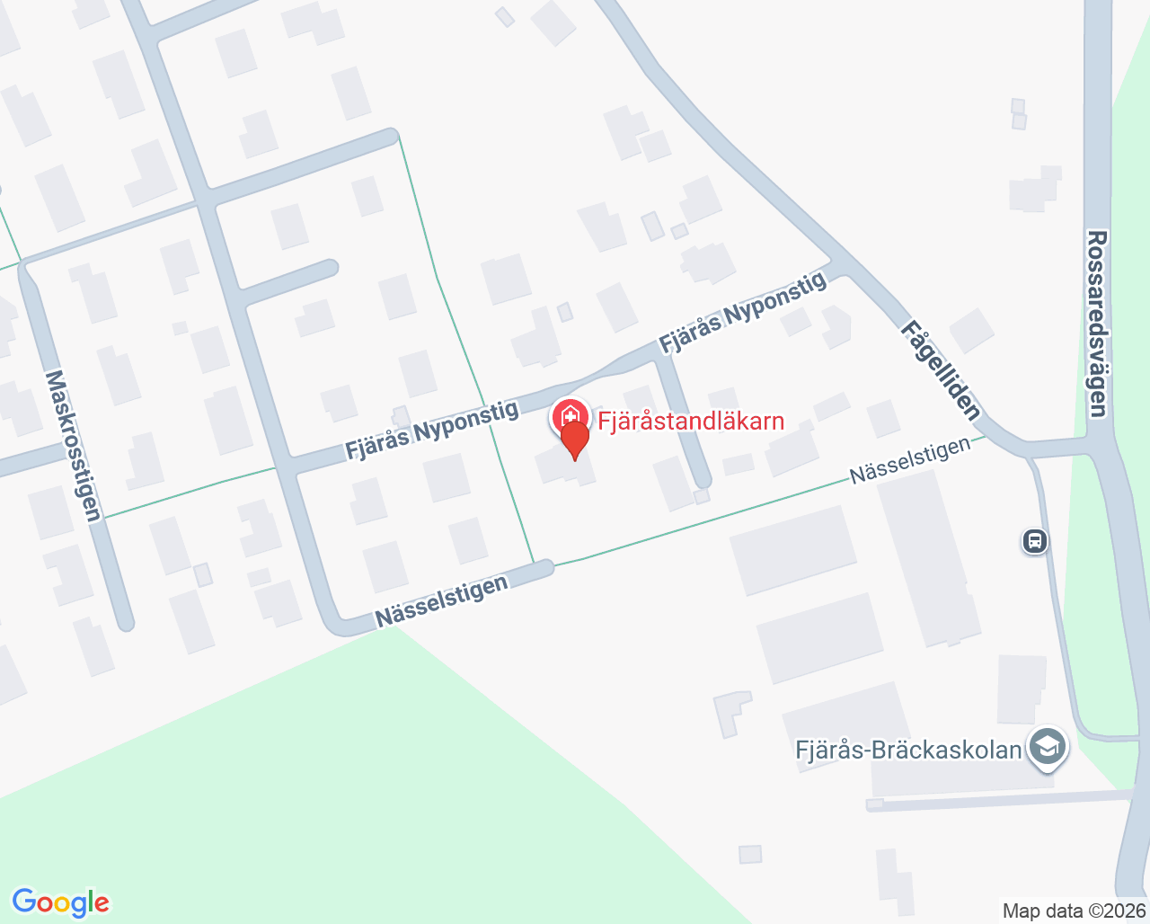 Karta till Fjäråstandläkarn Lindskogs Tandland AB, Kungsbacka