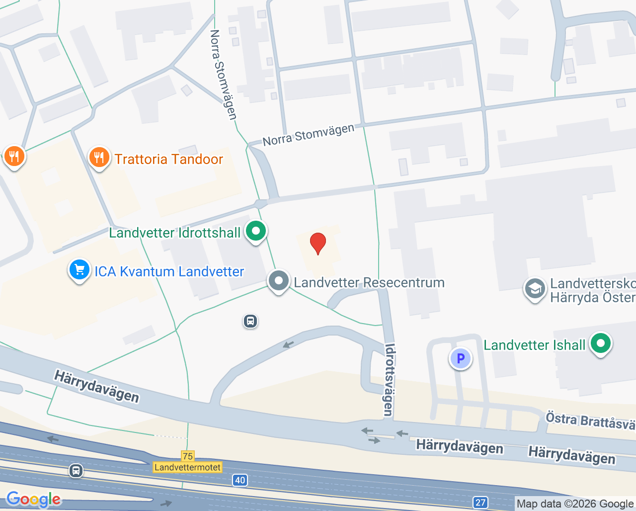 Karta till Landvetter barnmorskemottagning, Landvetter