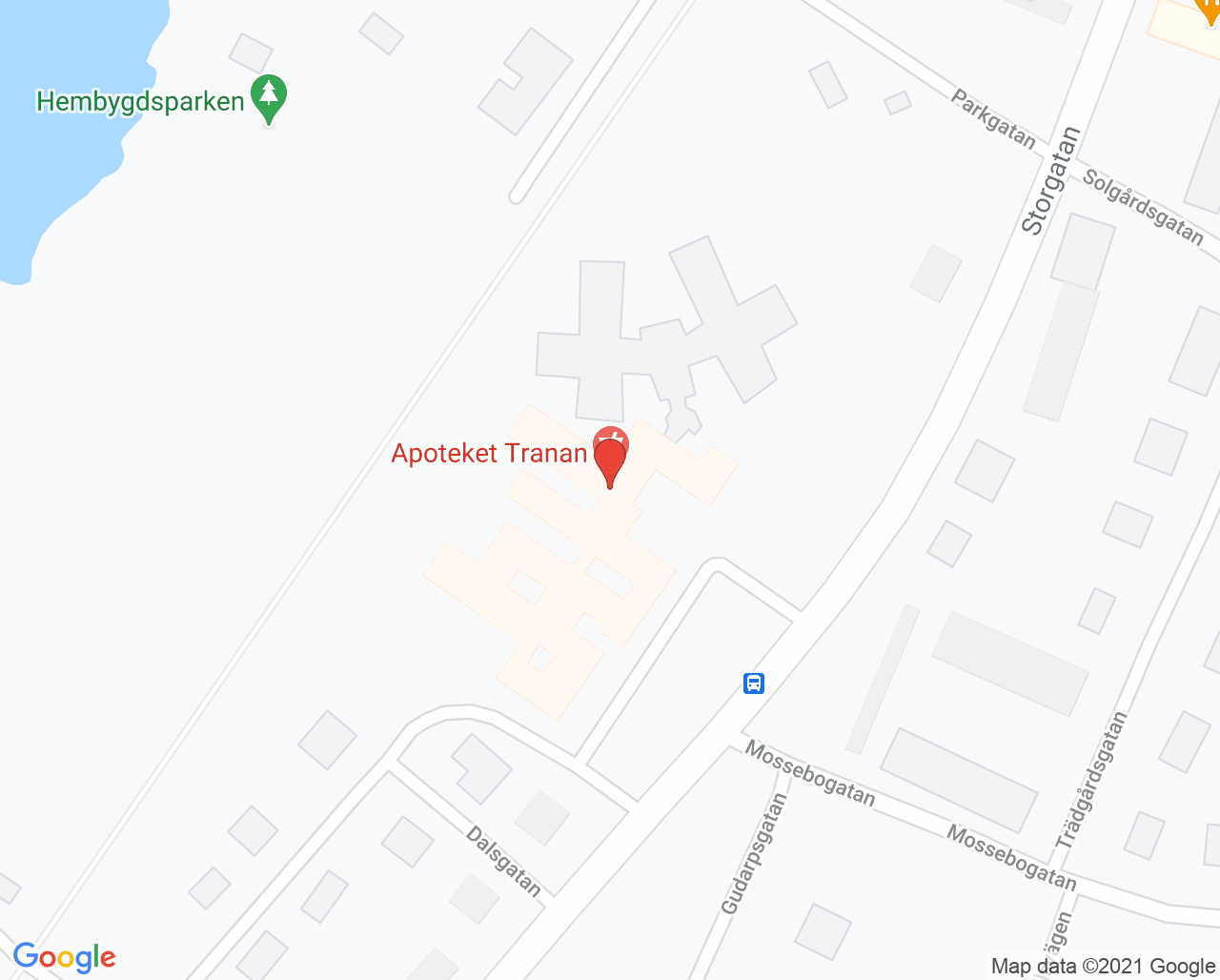 Karta till Närhälsan Tranemo rehabmottagning, Tranemo