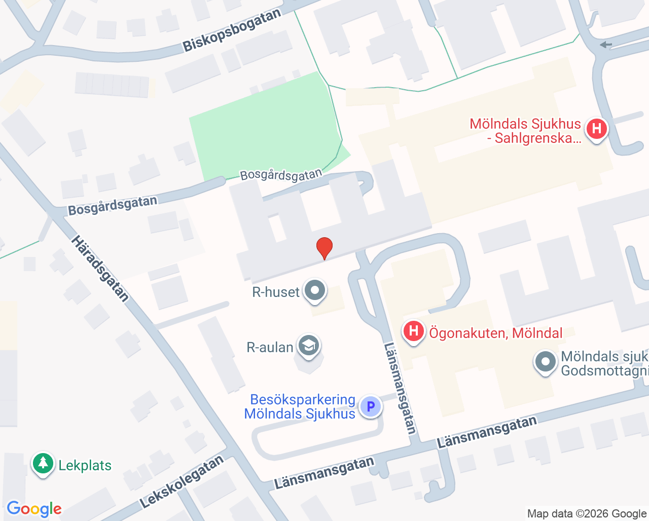 Karta till Ögonkirurgisk mottagning Mölndal, Mölndal