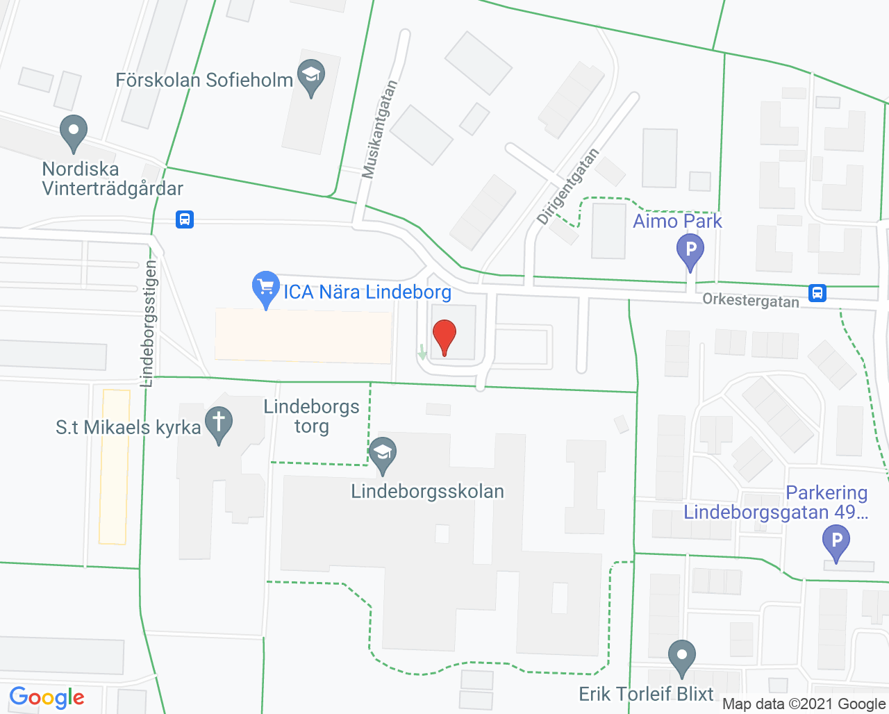 Karta till Barnavårdscentralen Lindeborg