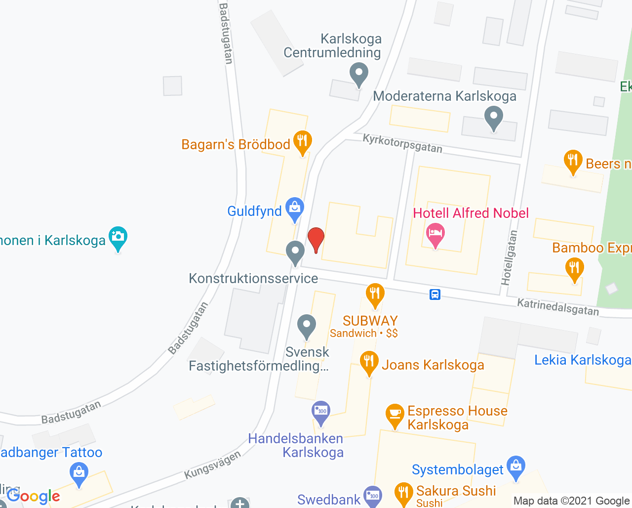 Karta till Synsam Karlskoga