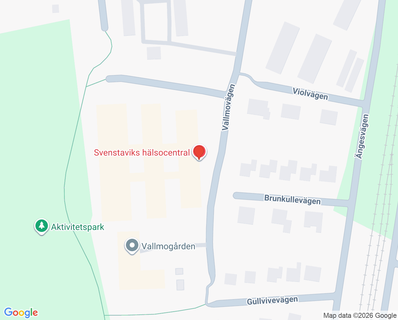 Karta till Svenstaviks hälsocentral