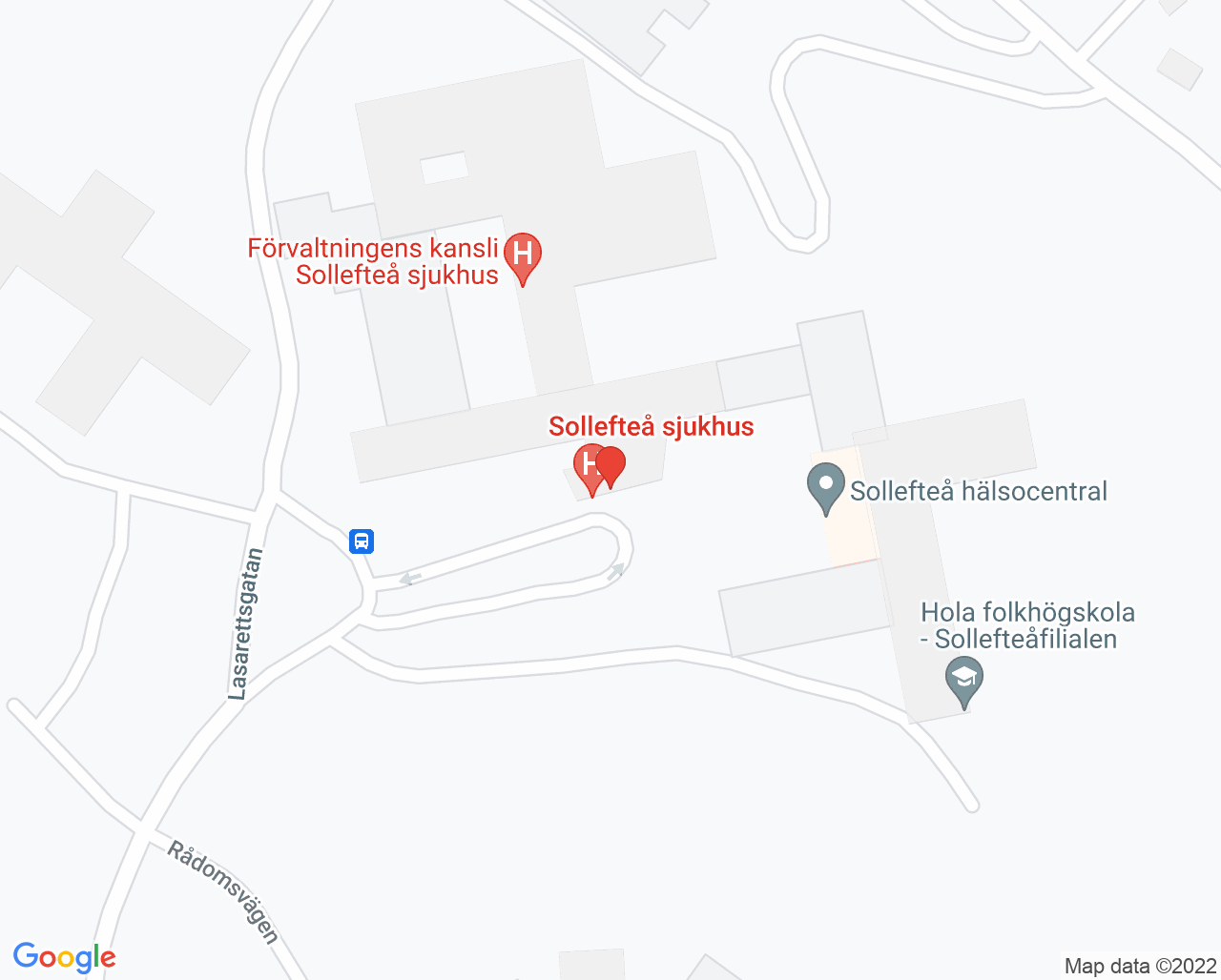 Karta till Röntgenmottagning Sollefteå