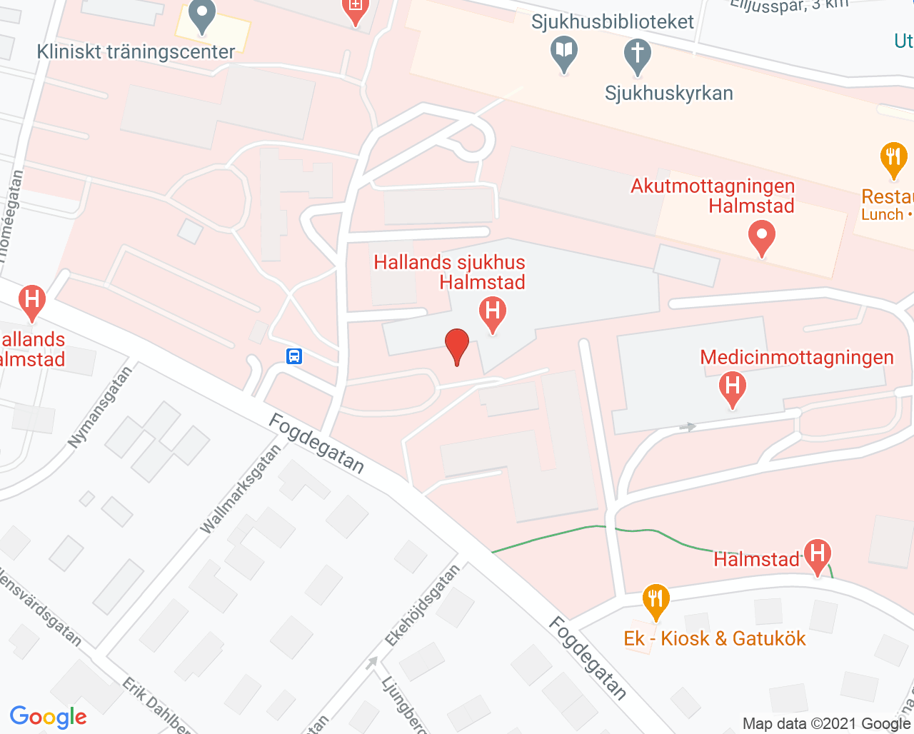 Karta till Ultraljud Röntgen Halmstad