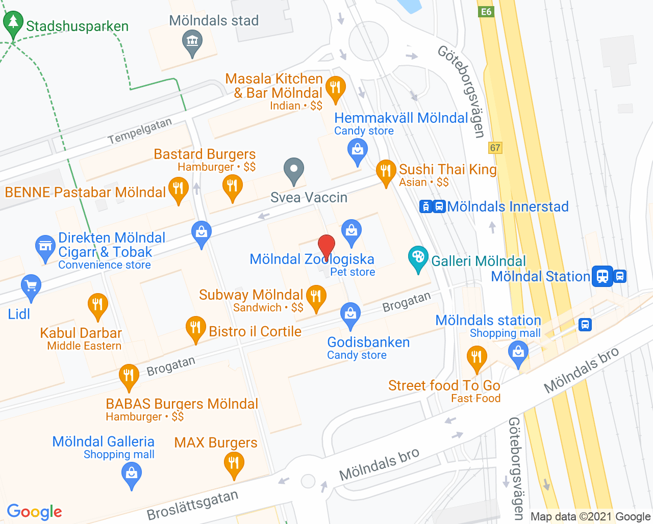 Karta till Mölndalstandläkarna