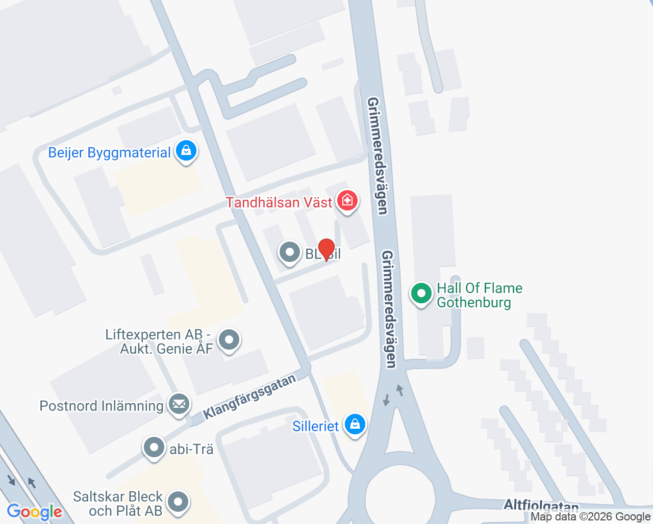 Karta till Tandhälsan Väst