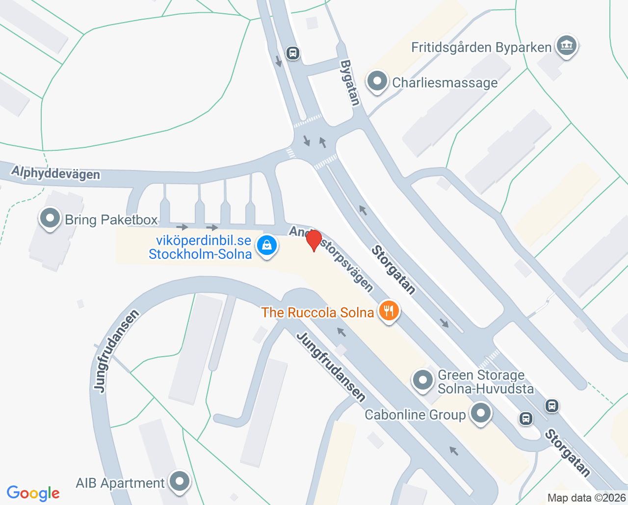 Karta till Aleris Basal hemsjukvård KNH Västerort