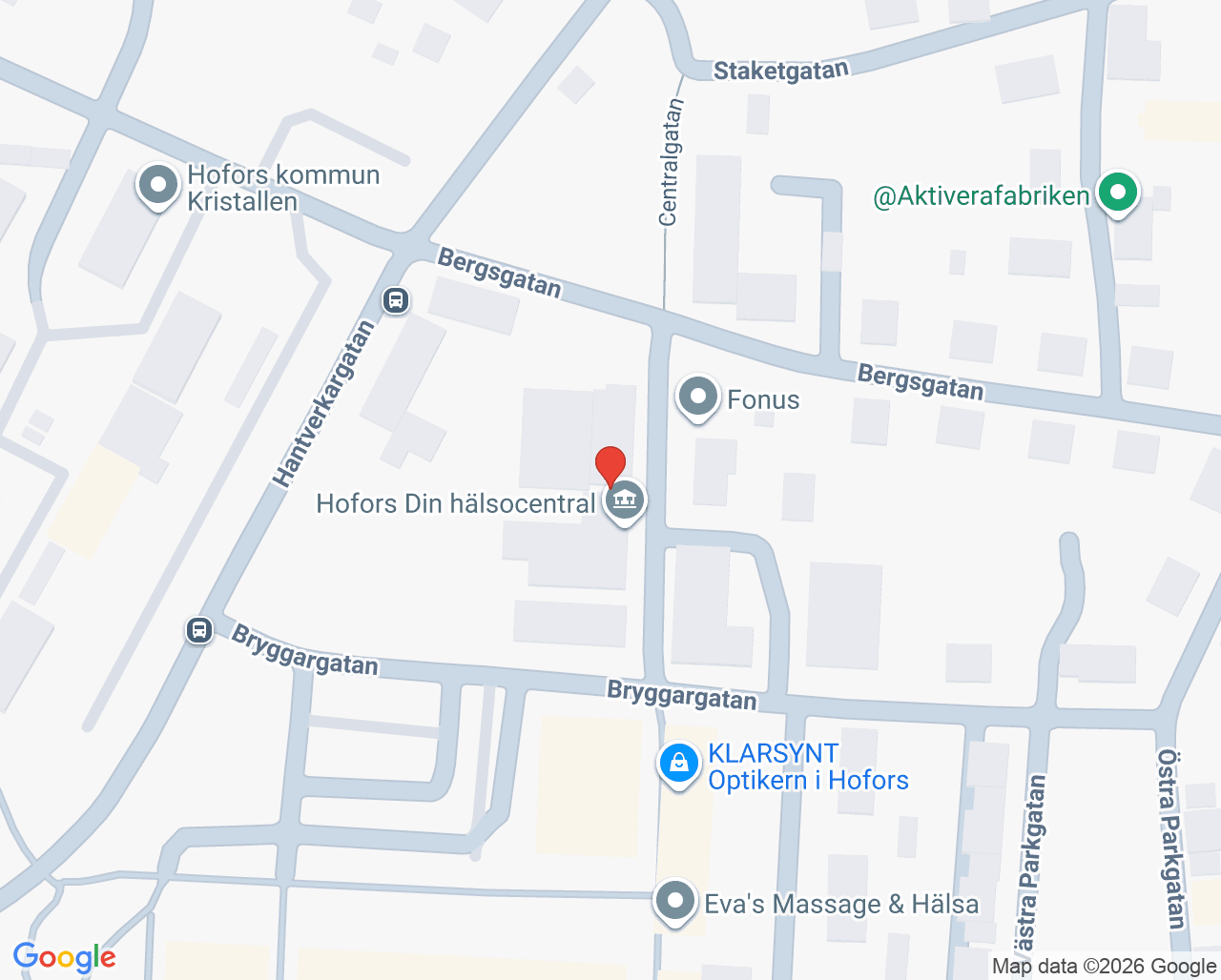 Karta till Folktandvården Hofors