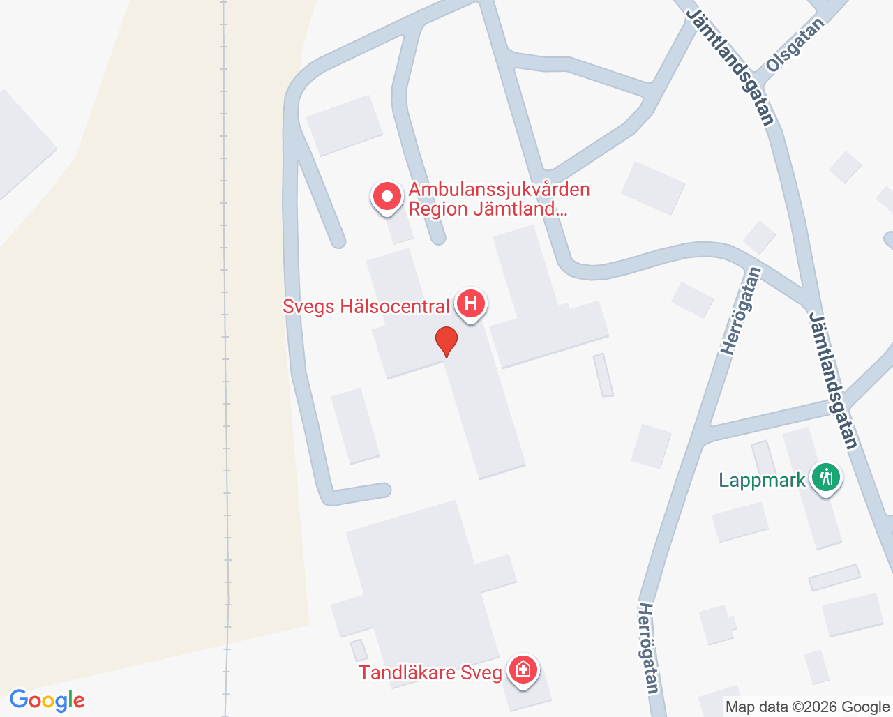 Karta till Folktandvården Sveg