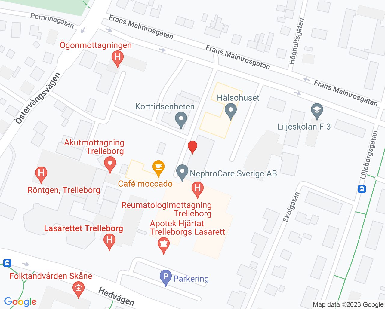 Karta till Avancerad sjukvård i hemmet Trelleborg