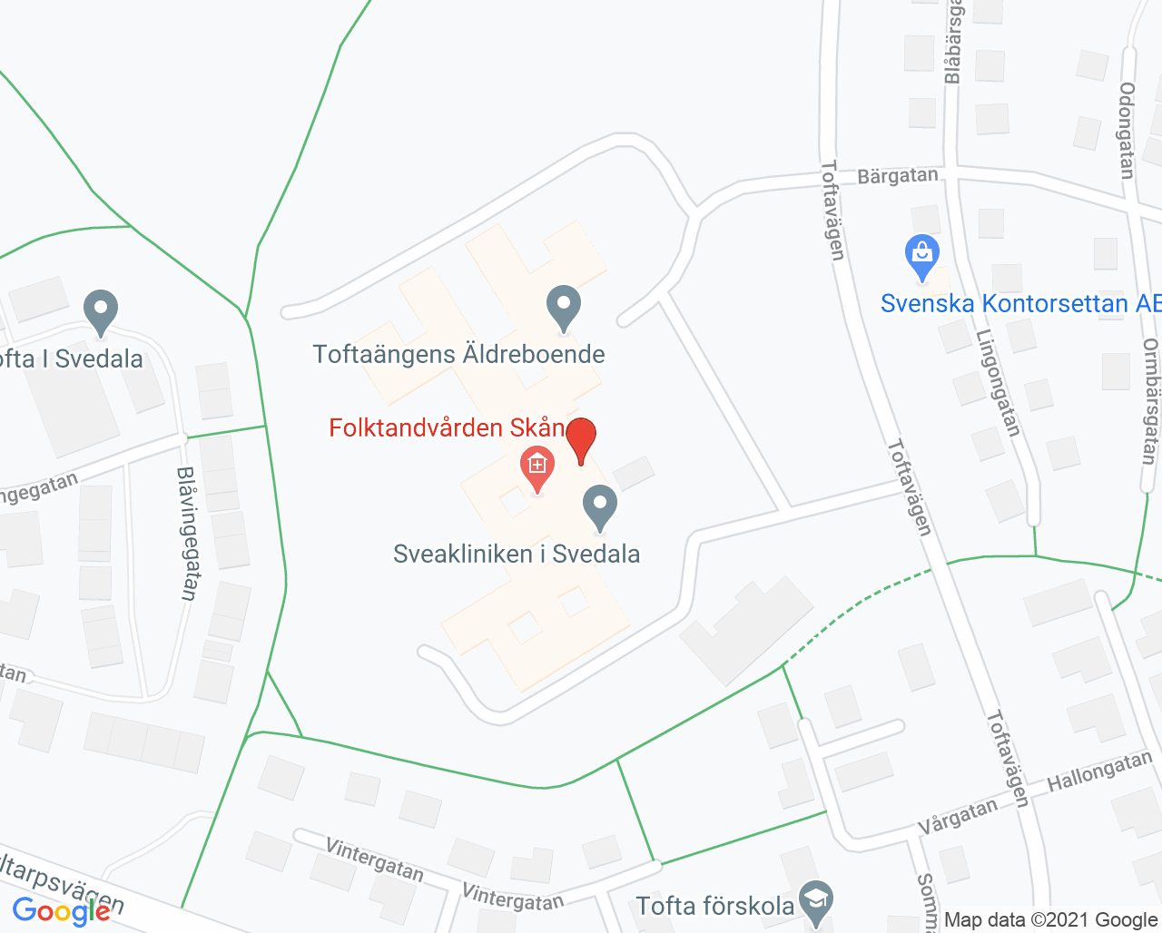Karta till Sveakliniken i Svedala BMM