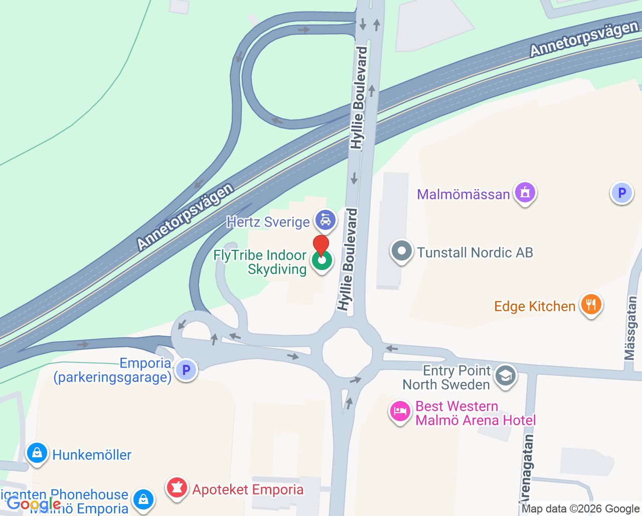 Karta till Vårdcentralen Hälsan Malmö
