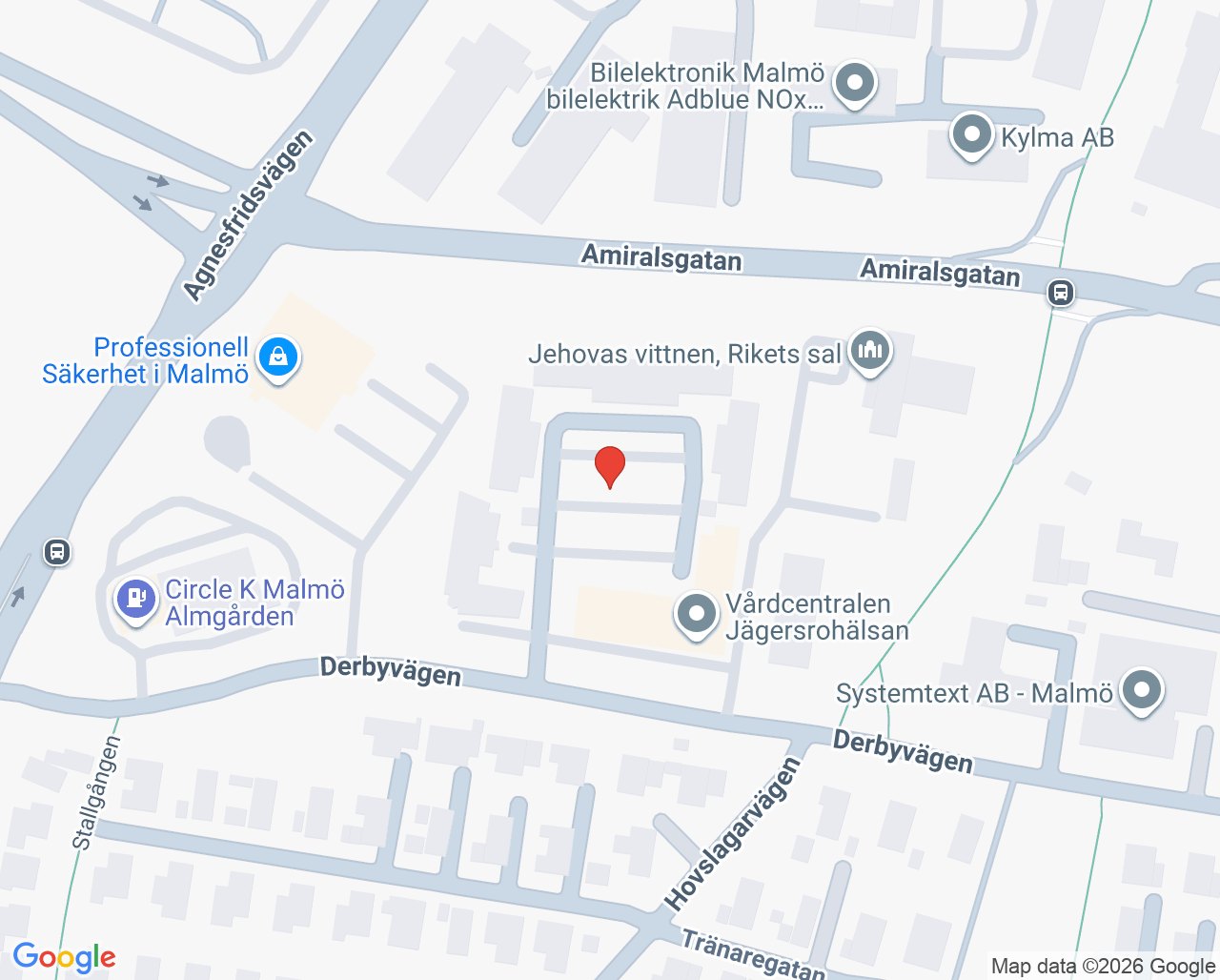 Karta till Vital Malmö