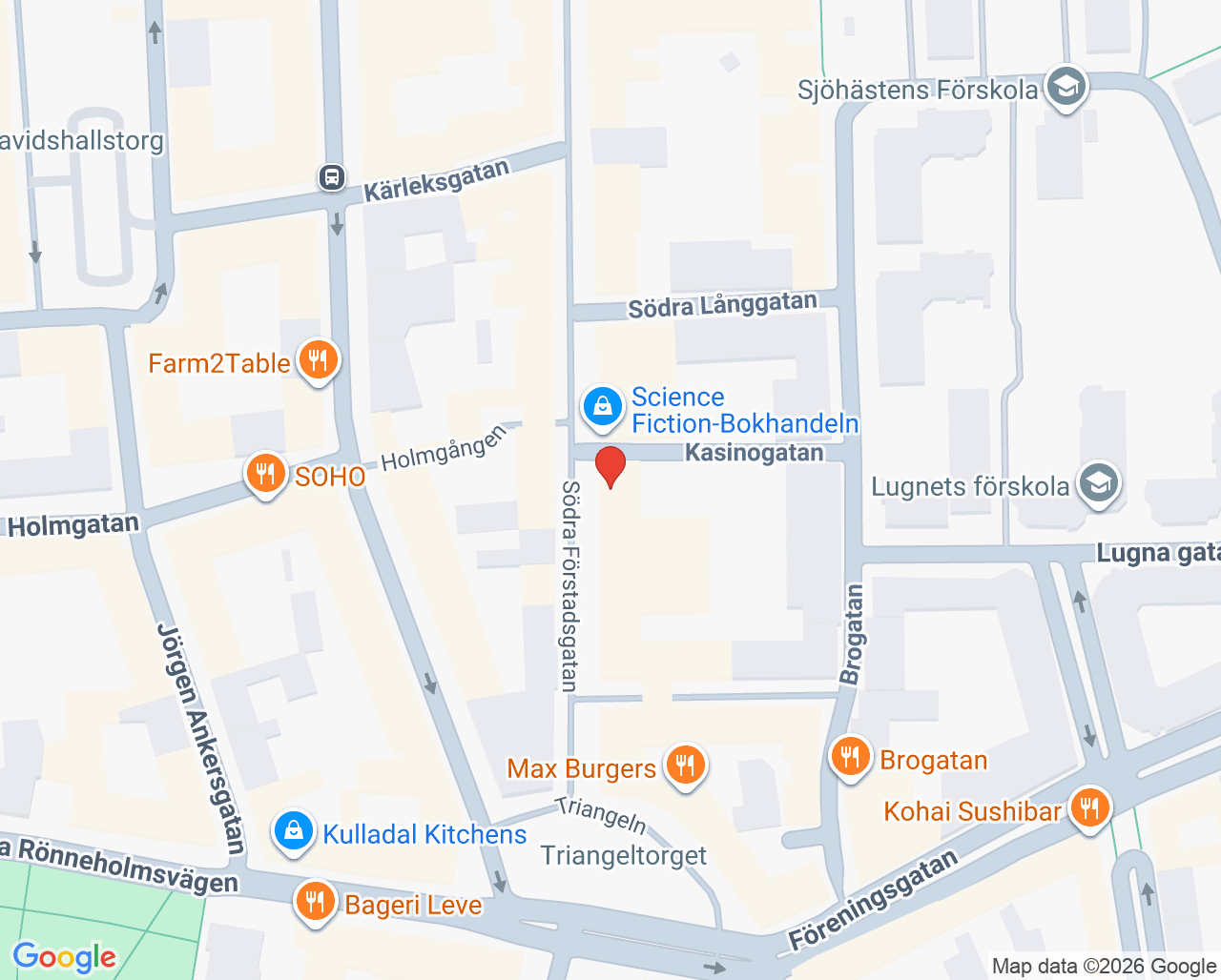 Karta till Oris Dental Triangeln