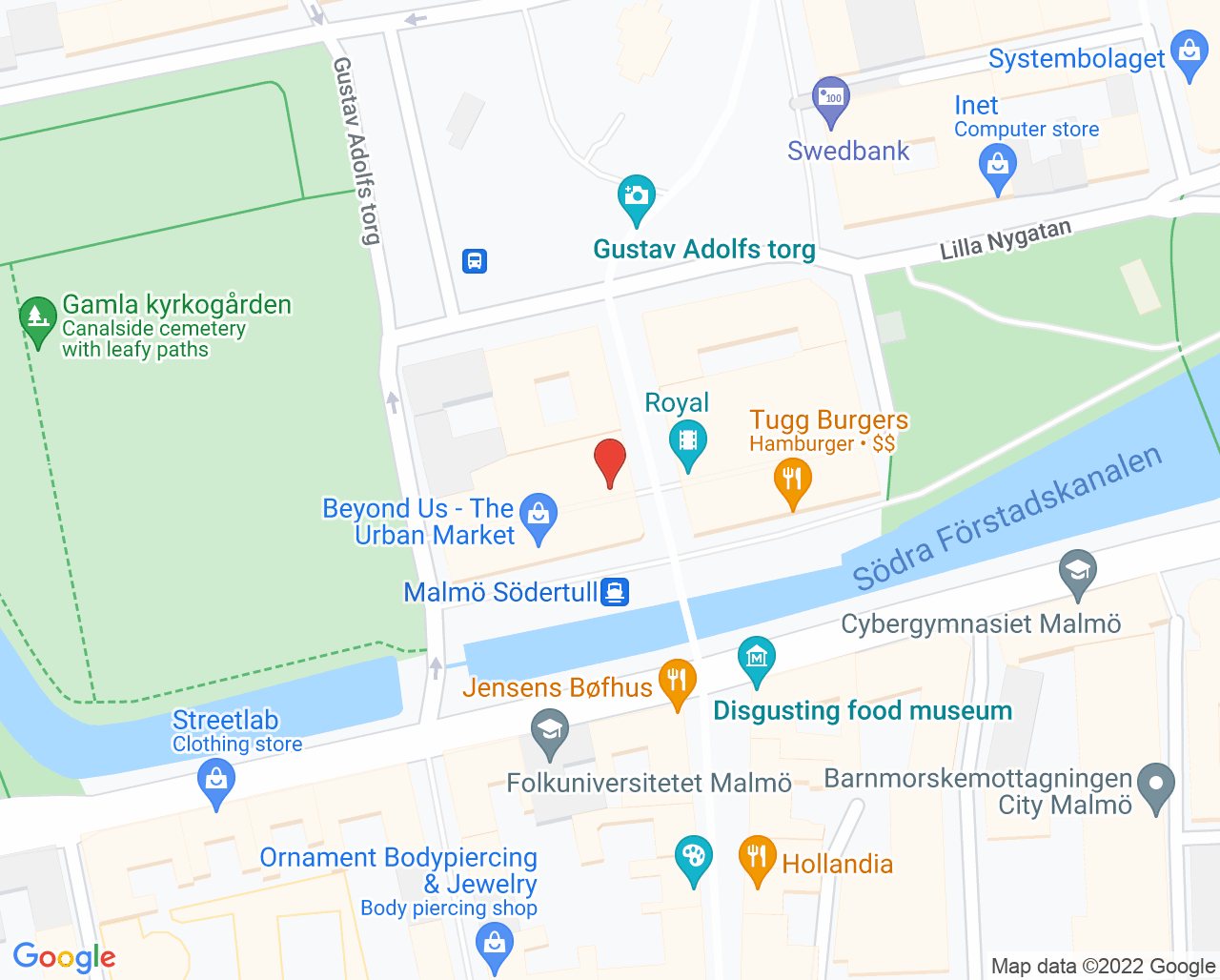 Karta till Tandläkare Maria Scamioti, Malmö
