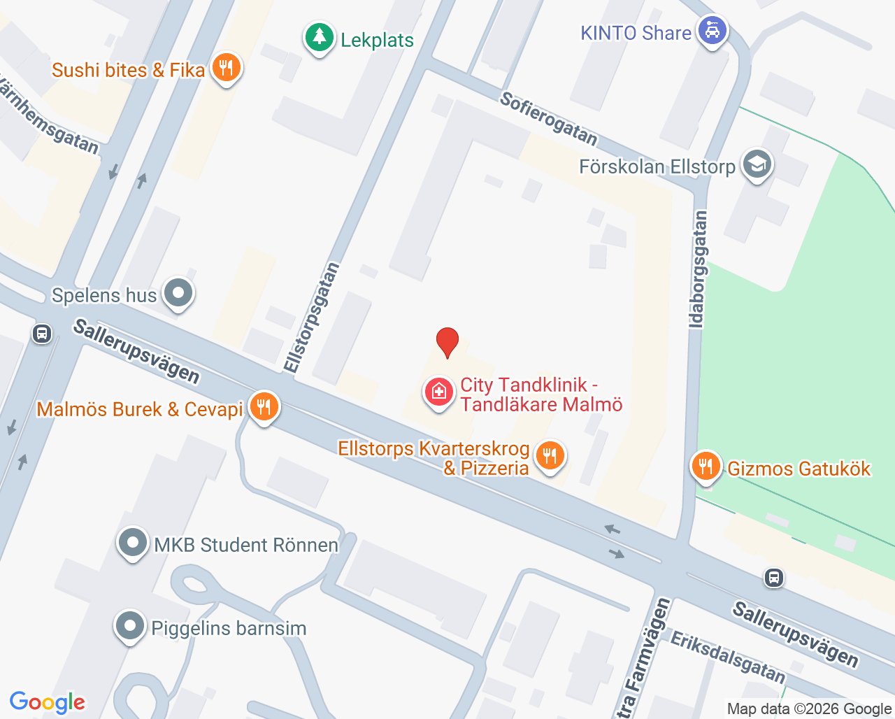 Karta till City Tandklinik