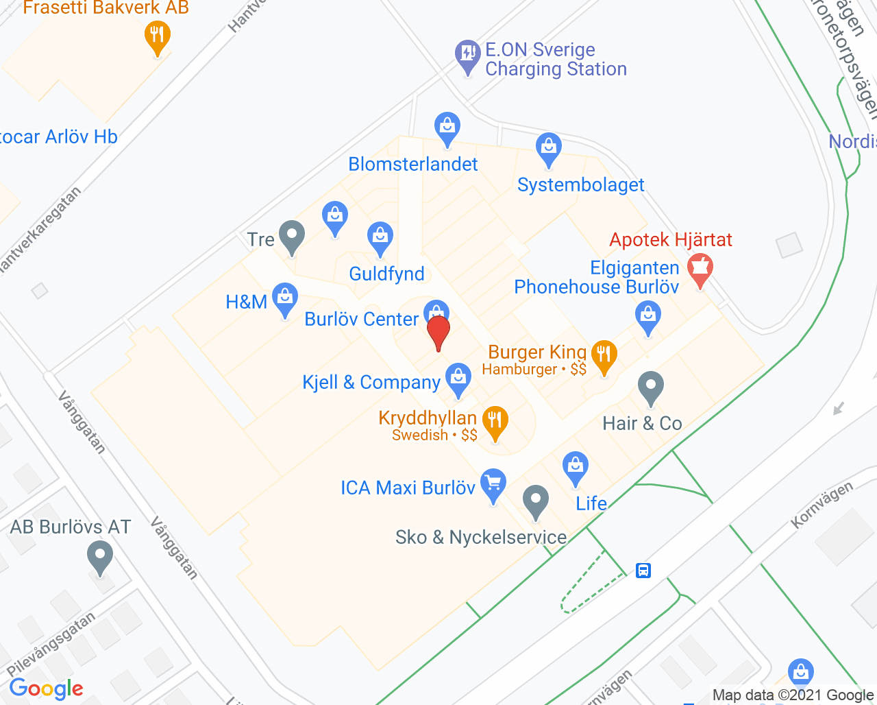 Karta till Synsam Burlöv