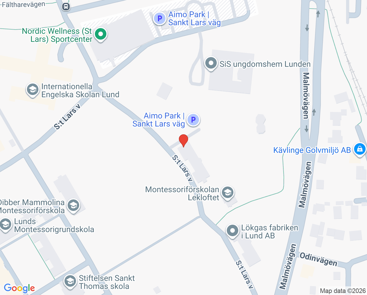 Karta till Barnavårdscentralen Sankt Lars