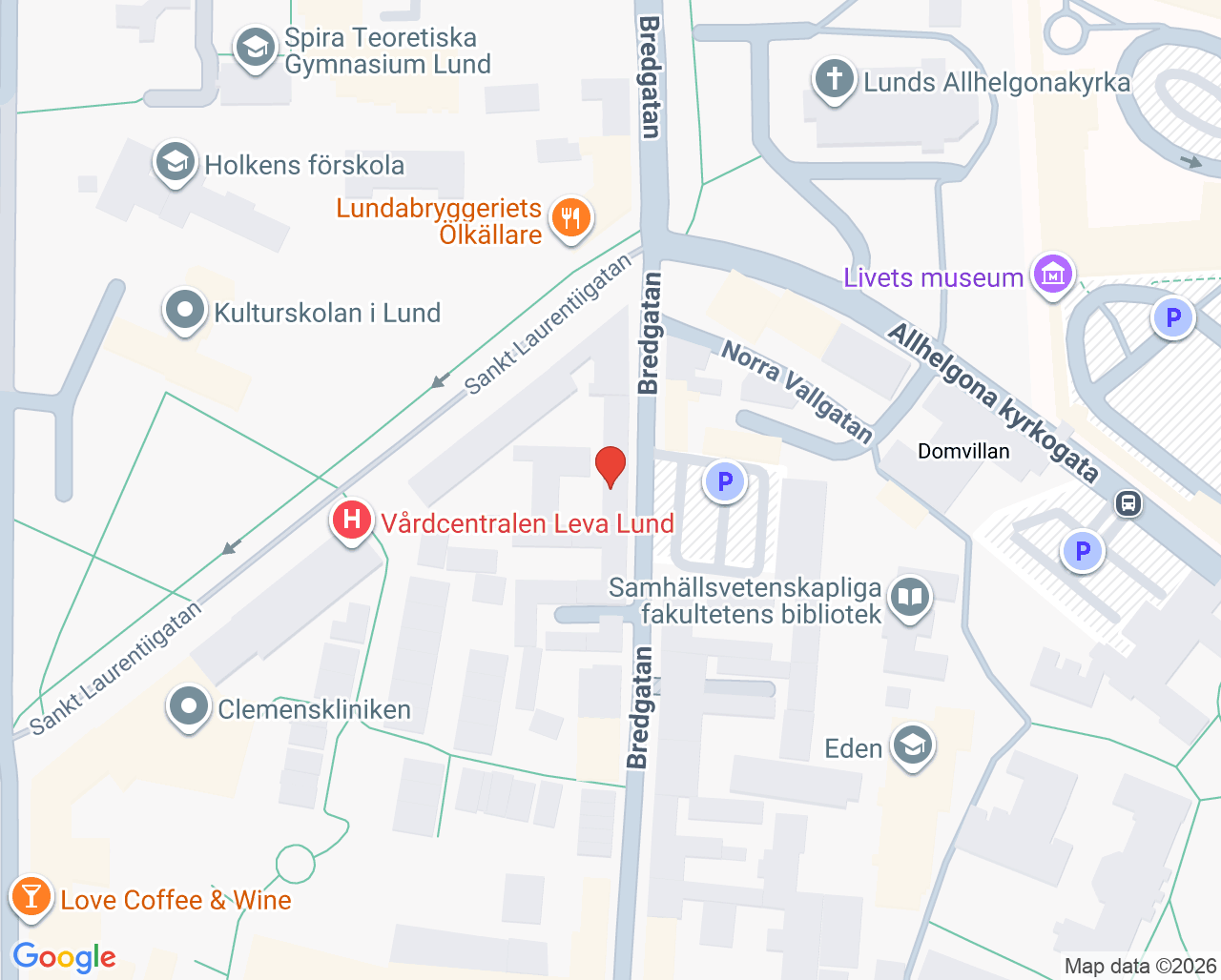 Karta till Nilsson Karin, Lund