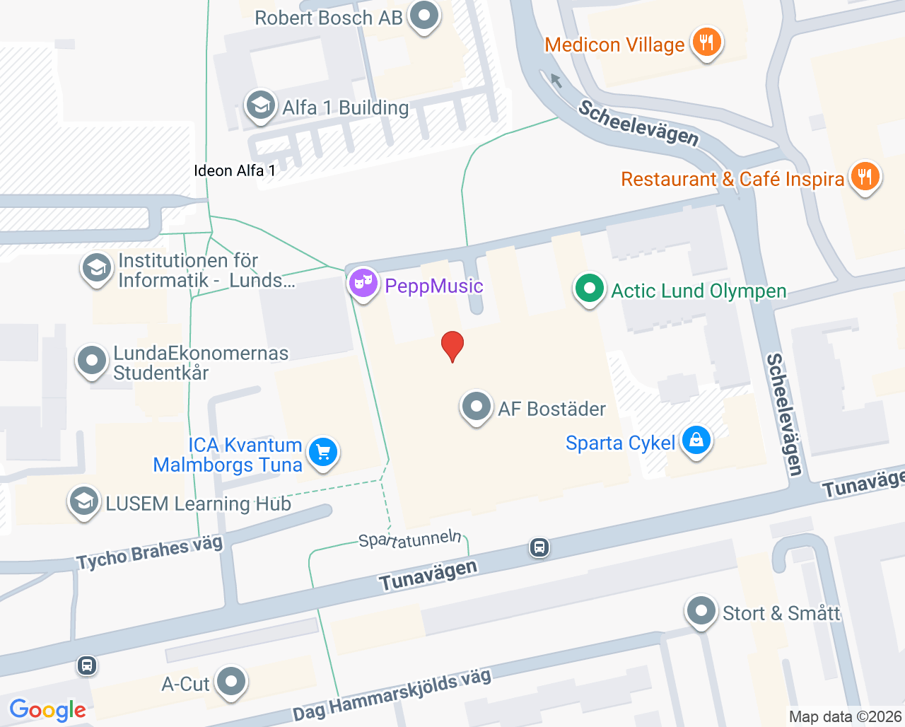 Karta till Maria Skåne mellersta Lund