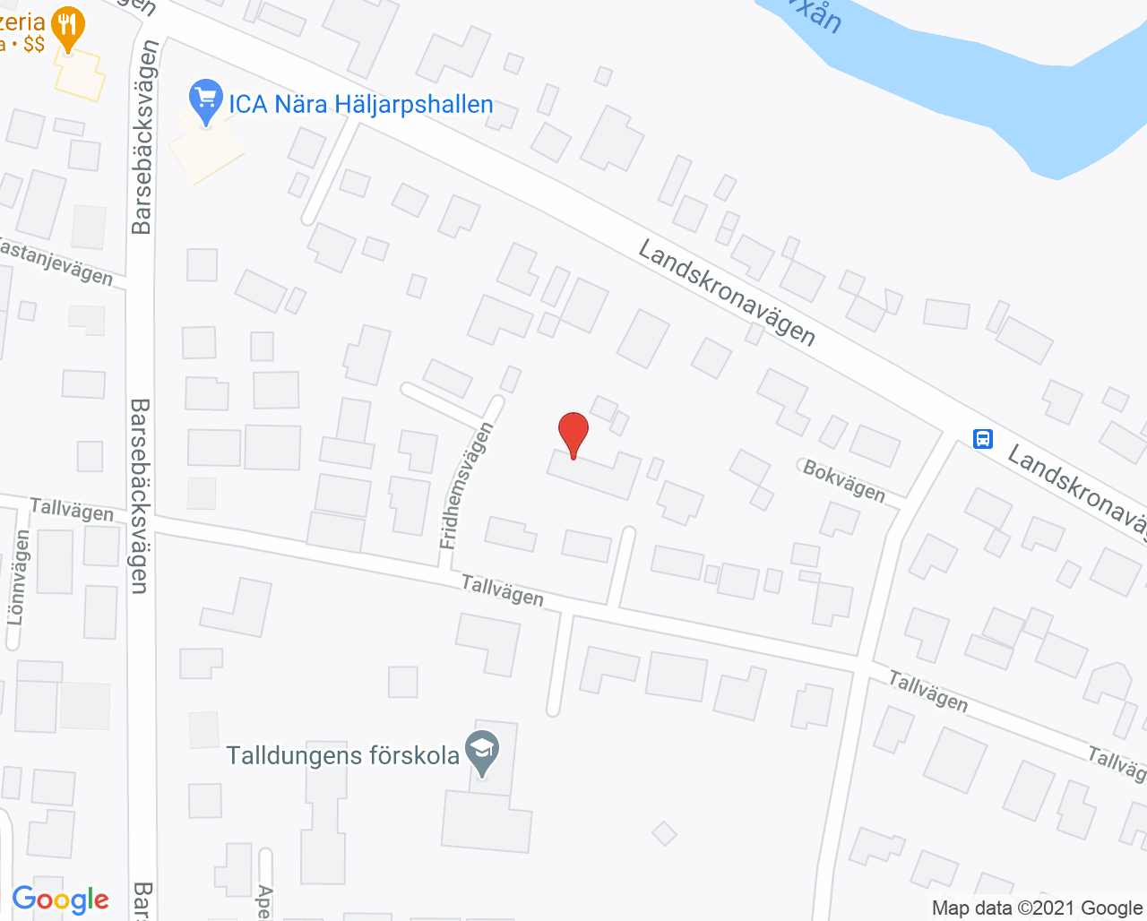 Karta till Barnavårdscentralen Rådstugan filial Häljarp