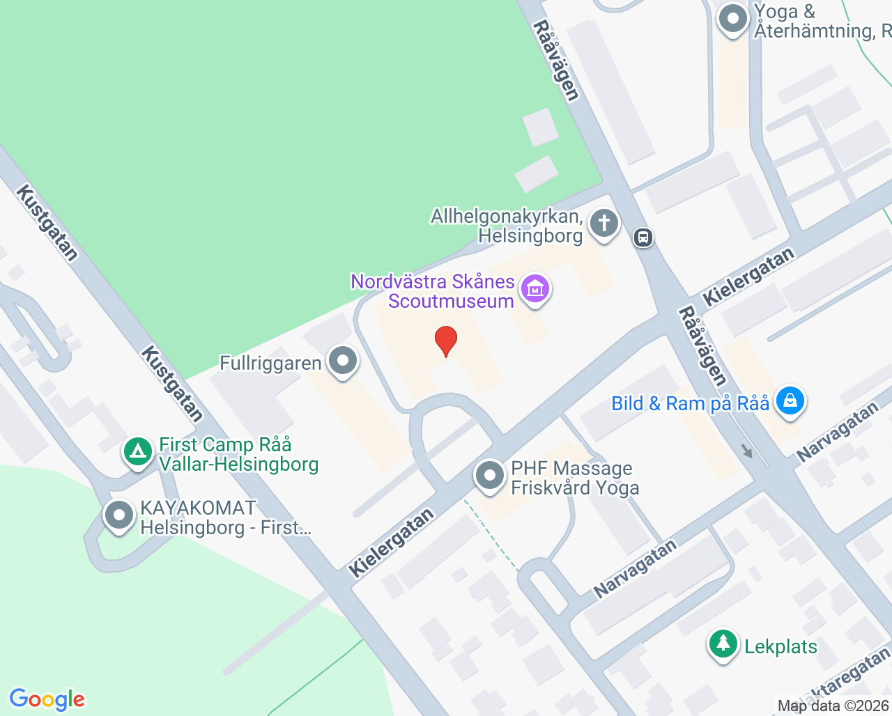 Karta till Barnavårdscentralen Råå