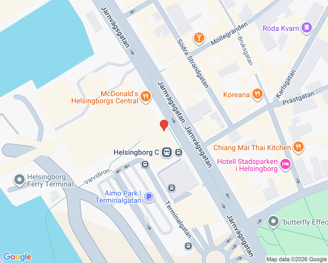 Karta till Luxadent Helsingborg