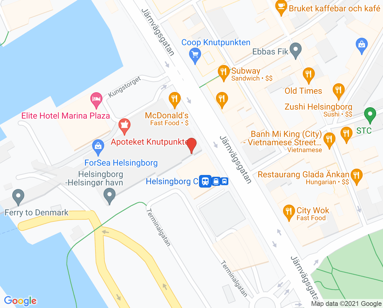 Karta till Privatläkarna Hudmottagning, Helsingborg