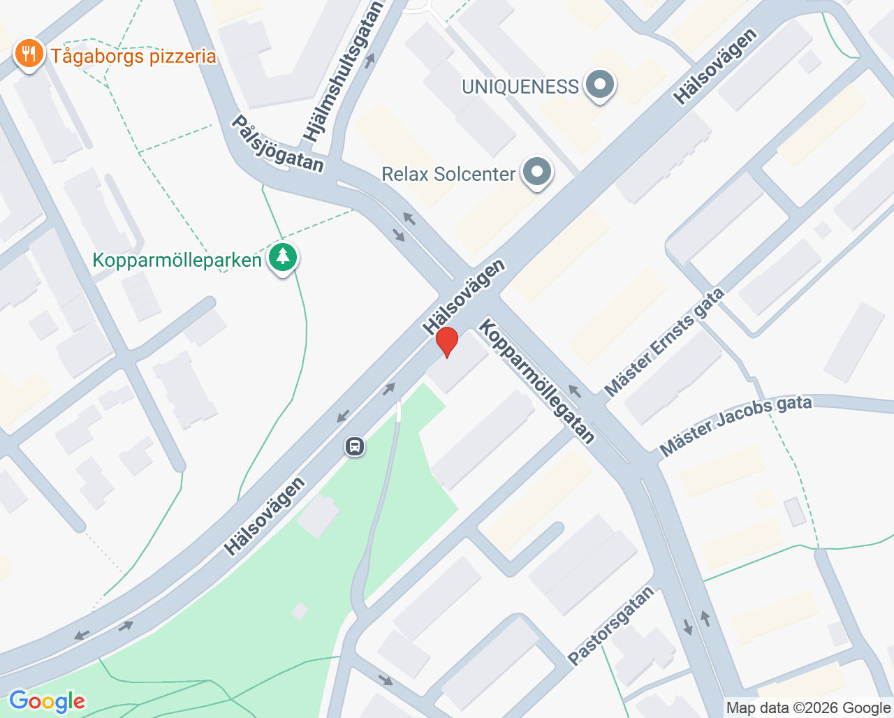 Karta till Helsingborgs Fotklinik
