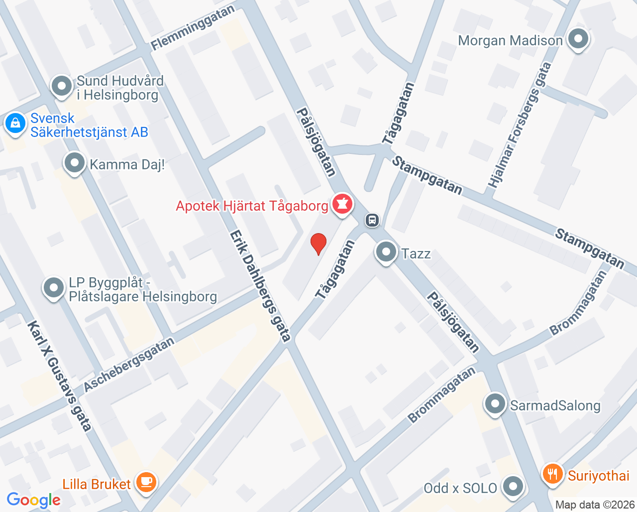 Karta till Vårdcentralen Landborgen