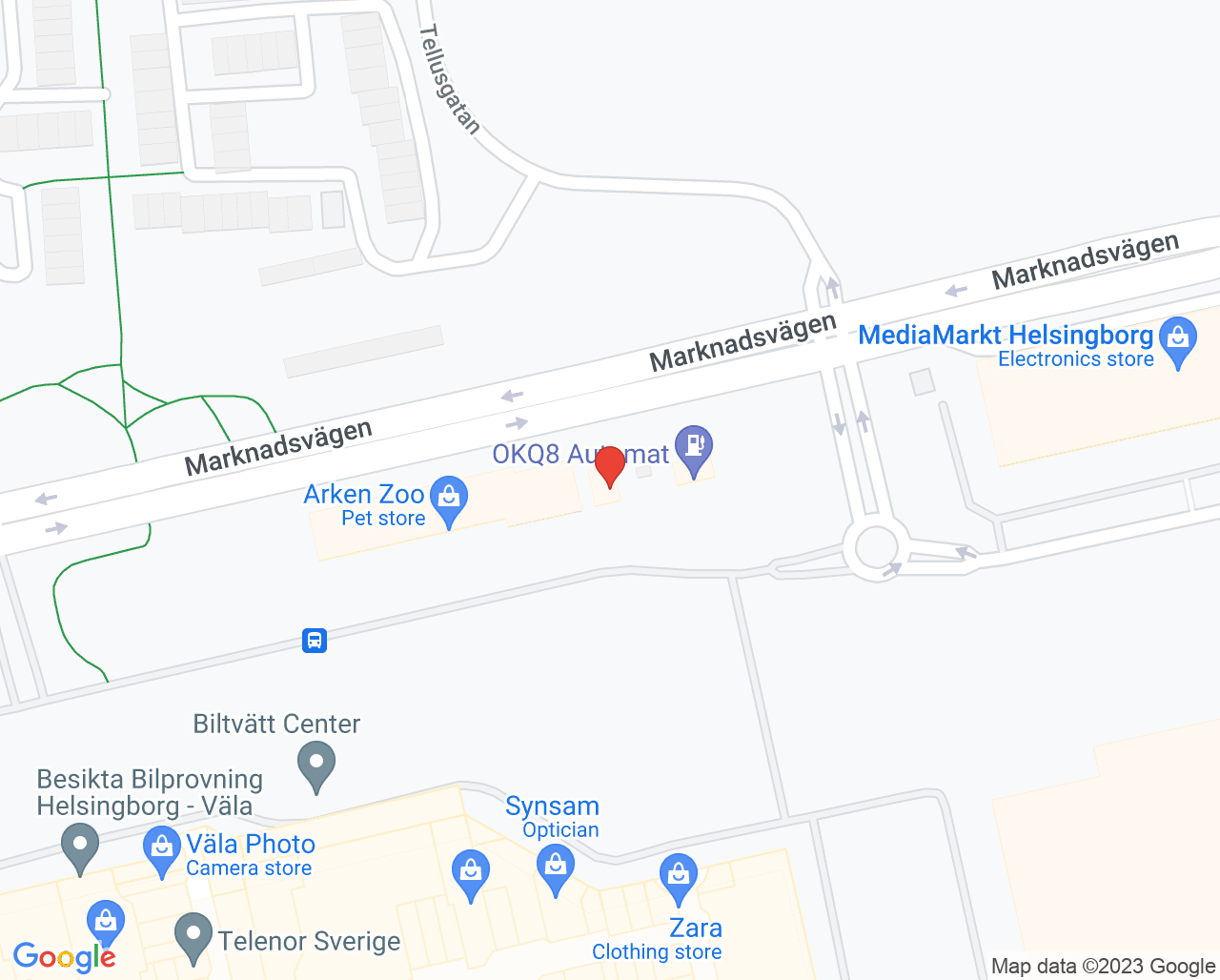 Karta till Helsingborg Väla, Folktandvården Skåne AB