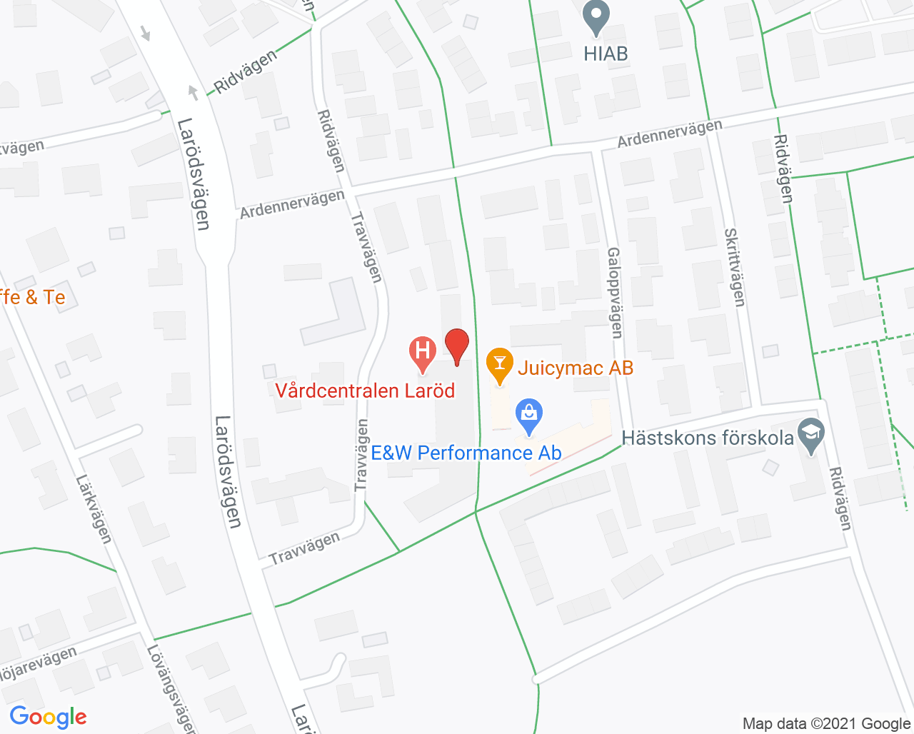 Karta till Barnavårdscentralen Laröd