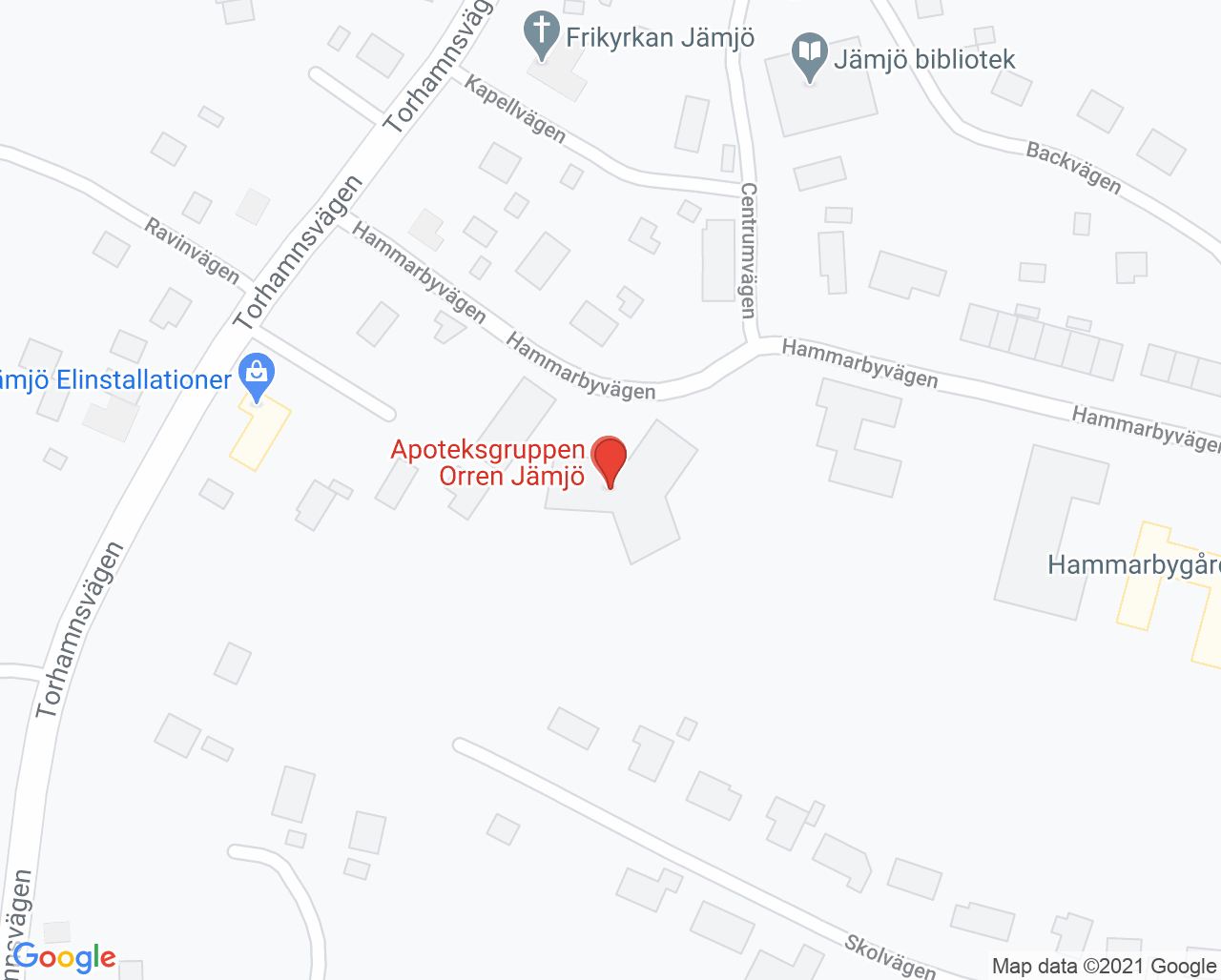 Karta till Jämjö vårdcentral