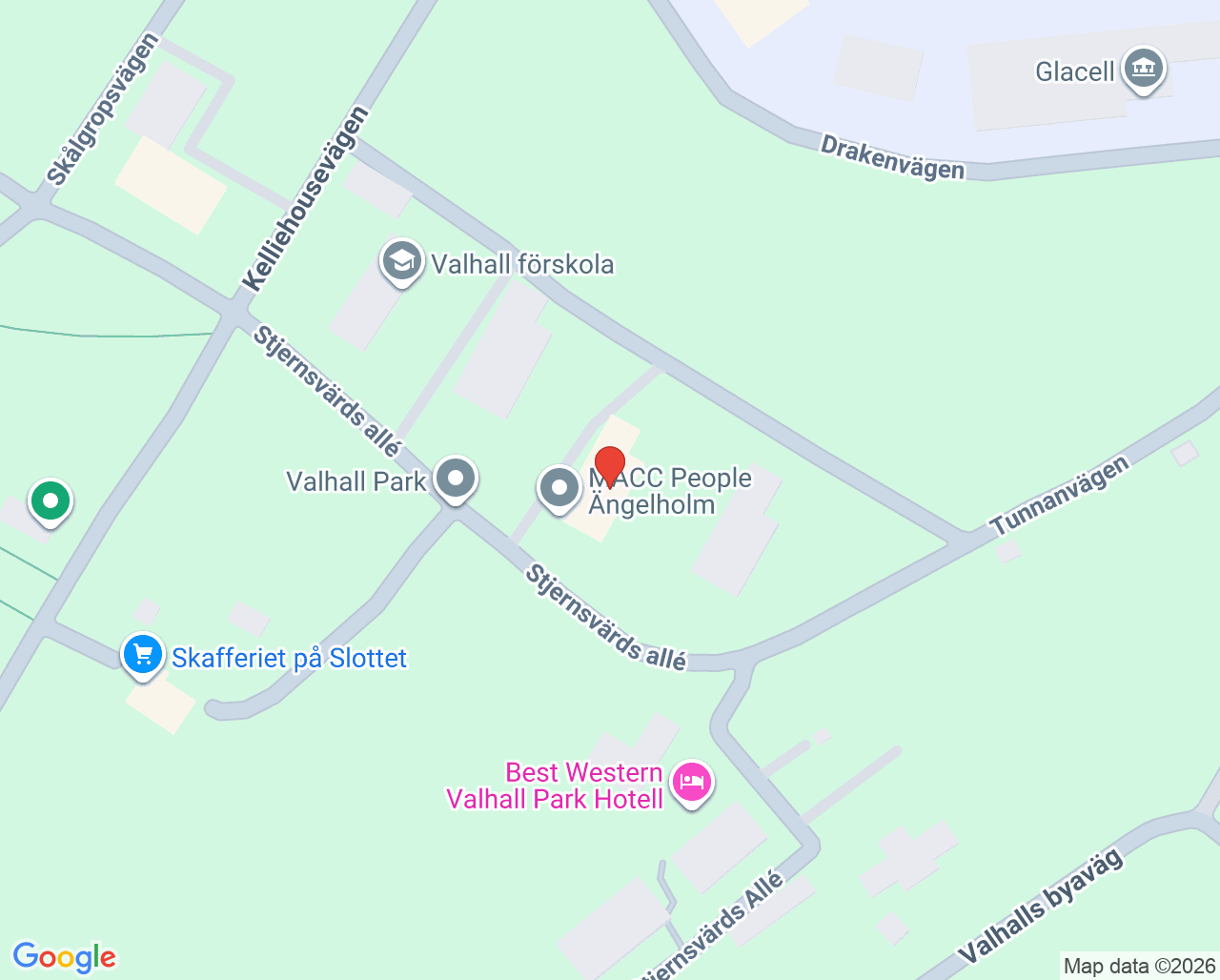 Karta till Vital Stjernsvärds allé - Ängelholm