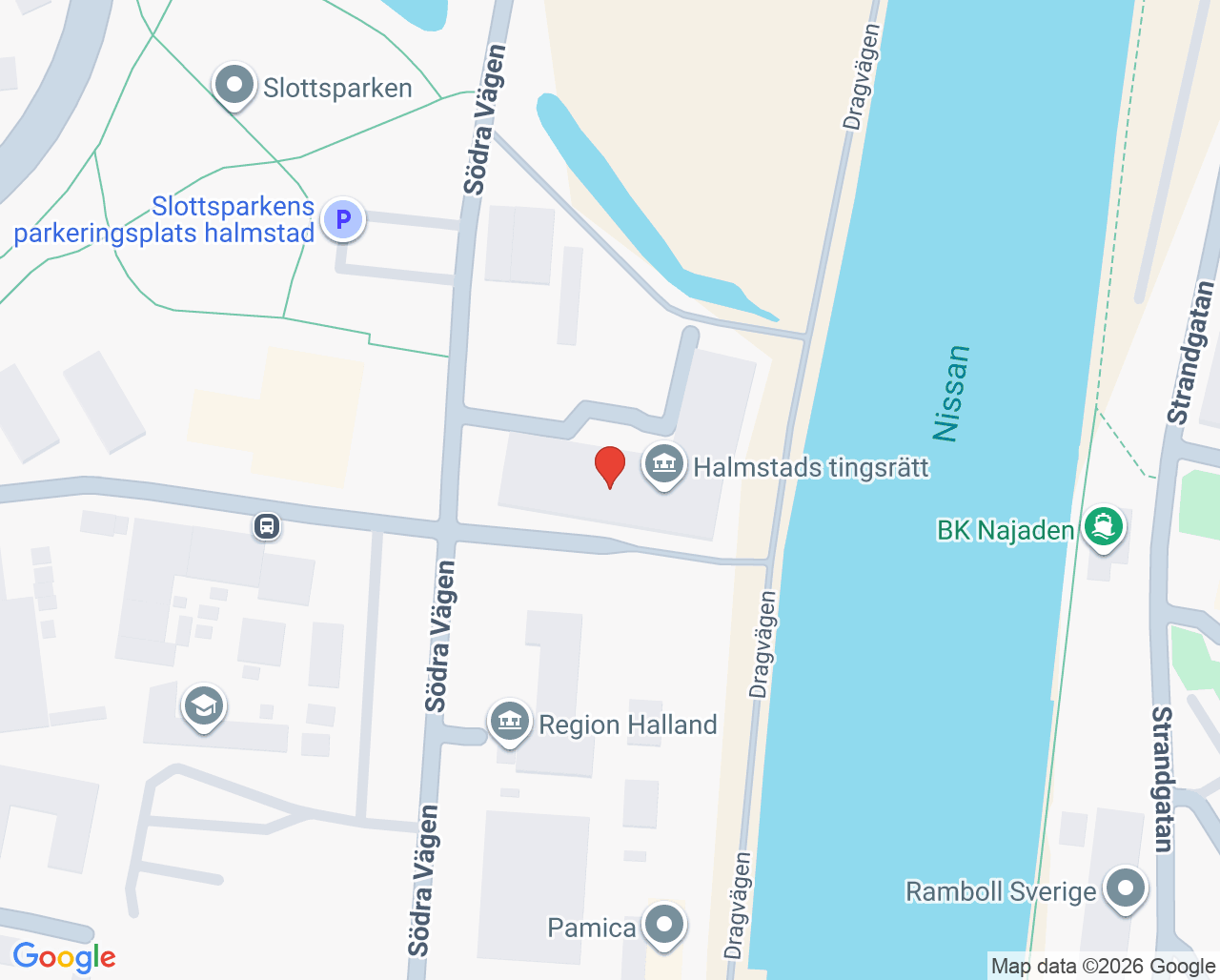Karta till Hemvårdsförvaltningen, Halmstad