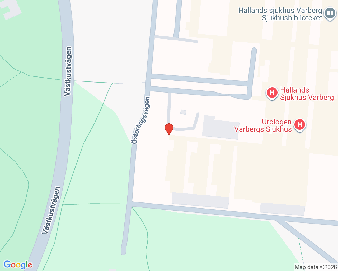 Karta till Avdelning 22 Psykiatrimottagningen Varberg, Varberg