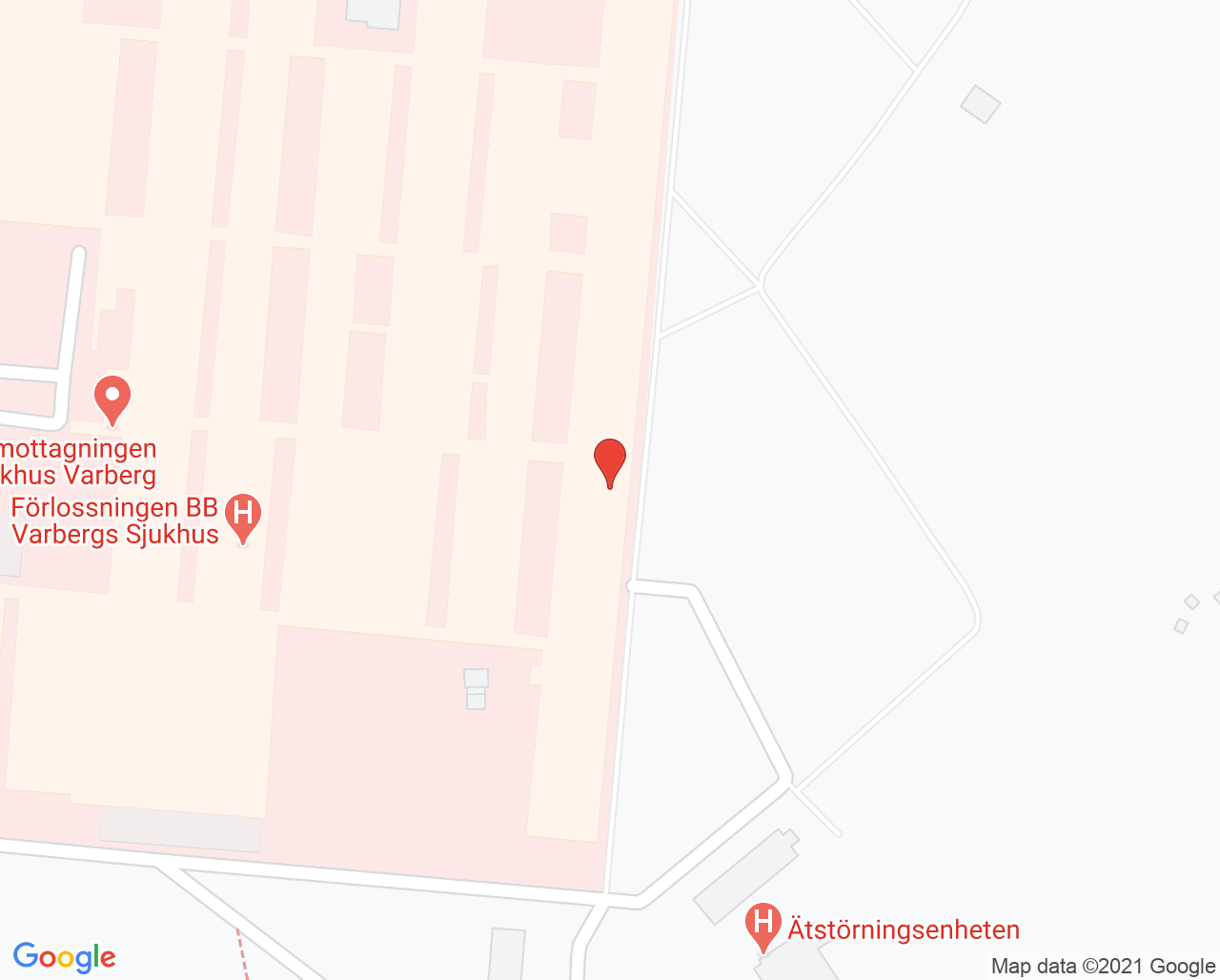 Karta till Vårdhygien Varberg, Varberg